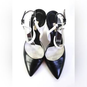Paul Smith Black and White Leather Heels- Beautiful- size 9.5